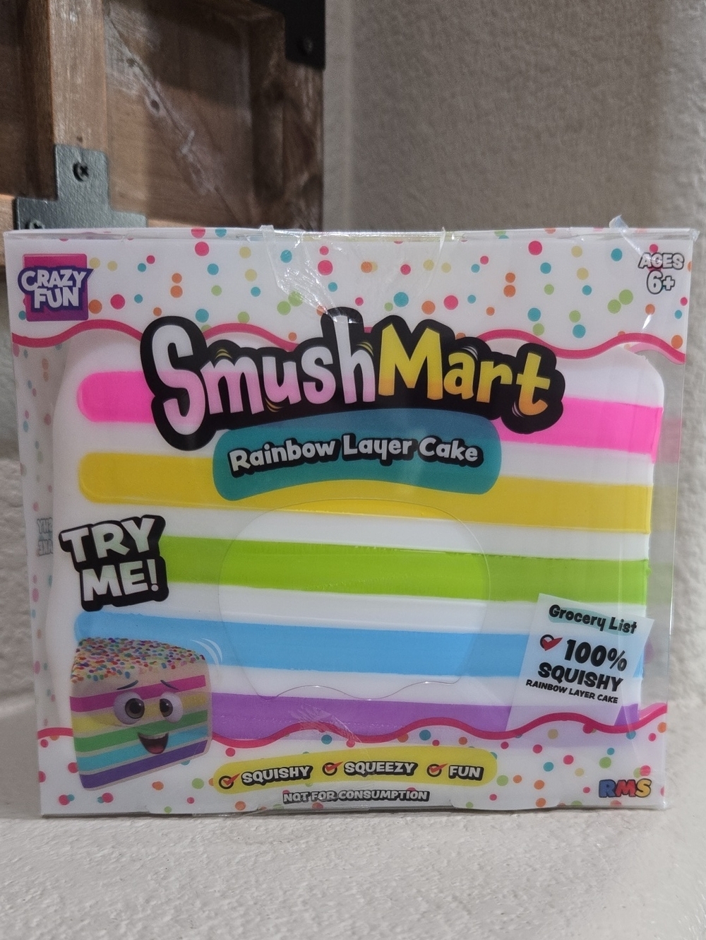 New SmushMart Rainbow Layer Cake Squishy Toy - - Multicolor